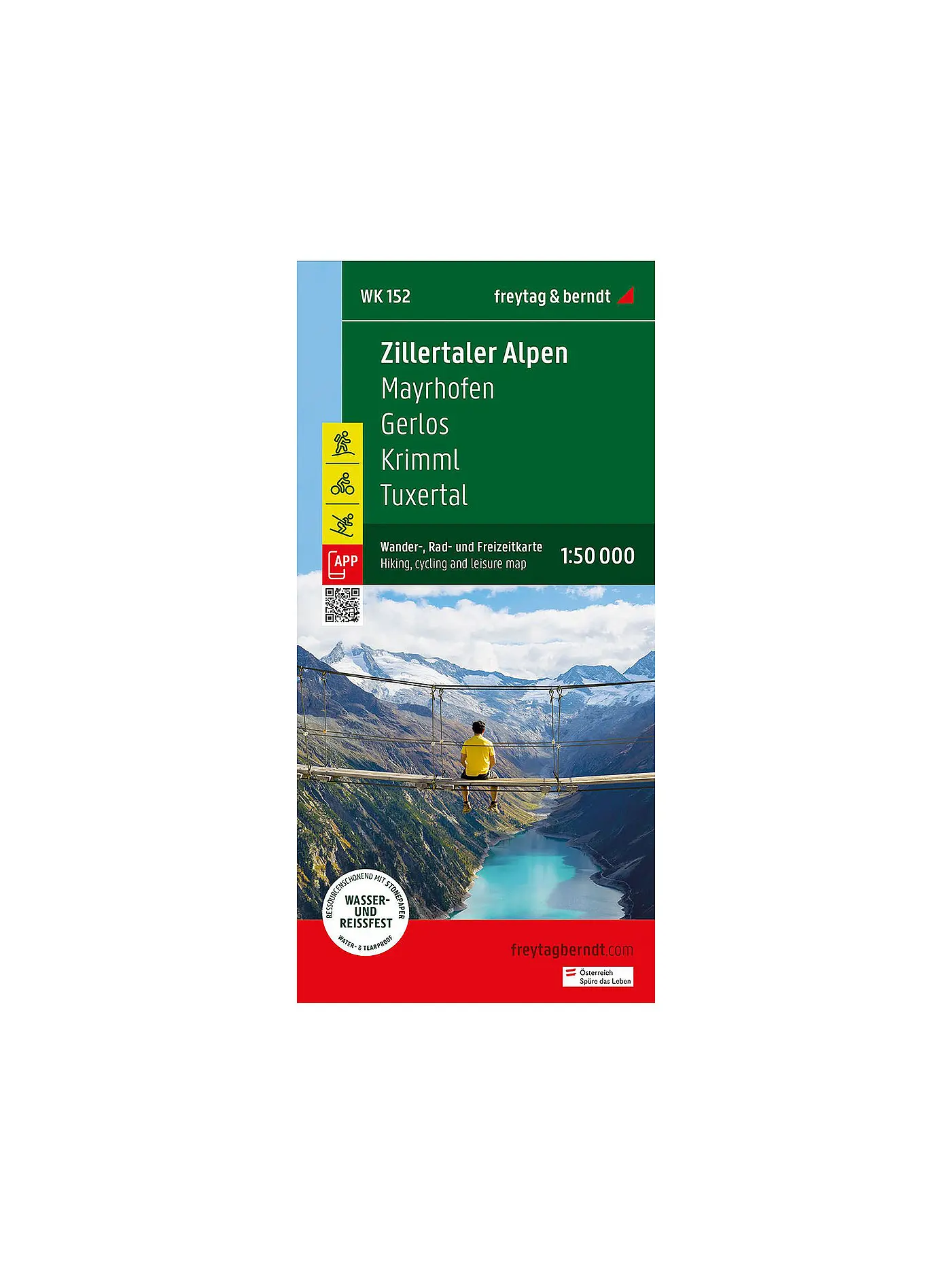 FREYTAG & BERNDT | Wanderkarte WK 0152 Zillertaler Alpen, 1:50.000 | 